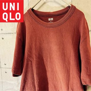 ユニクロ(UNIQLO)のUNIQLOユニクロ　クルーネックT（半袖）Mブラウン(Tシャツ/カットソー(半袖/袖なし))