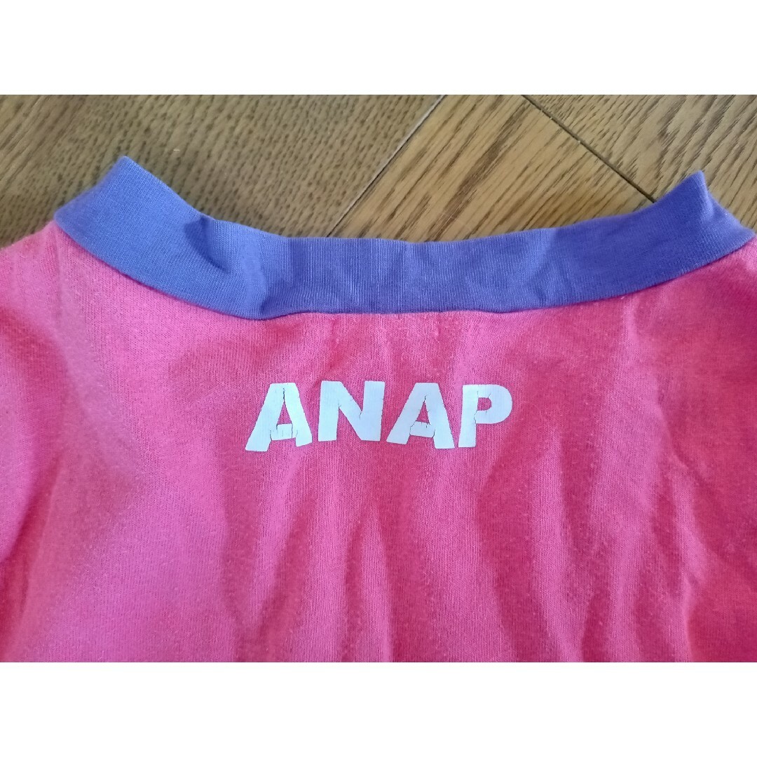 ANAP Kids(アナップキッズ)のANAP KIDS ピンク✕紫 カーディガン 100 キッズ/ベビー/マタニティのキッズ服女の子用(90cm~)(カーディガン)の商品写真