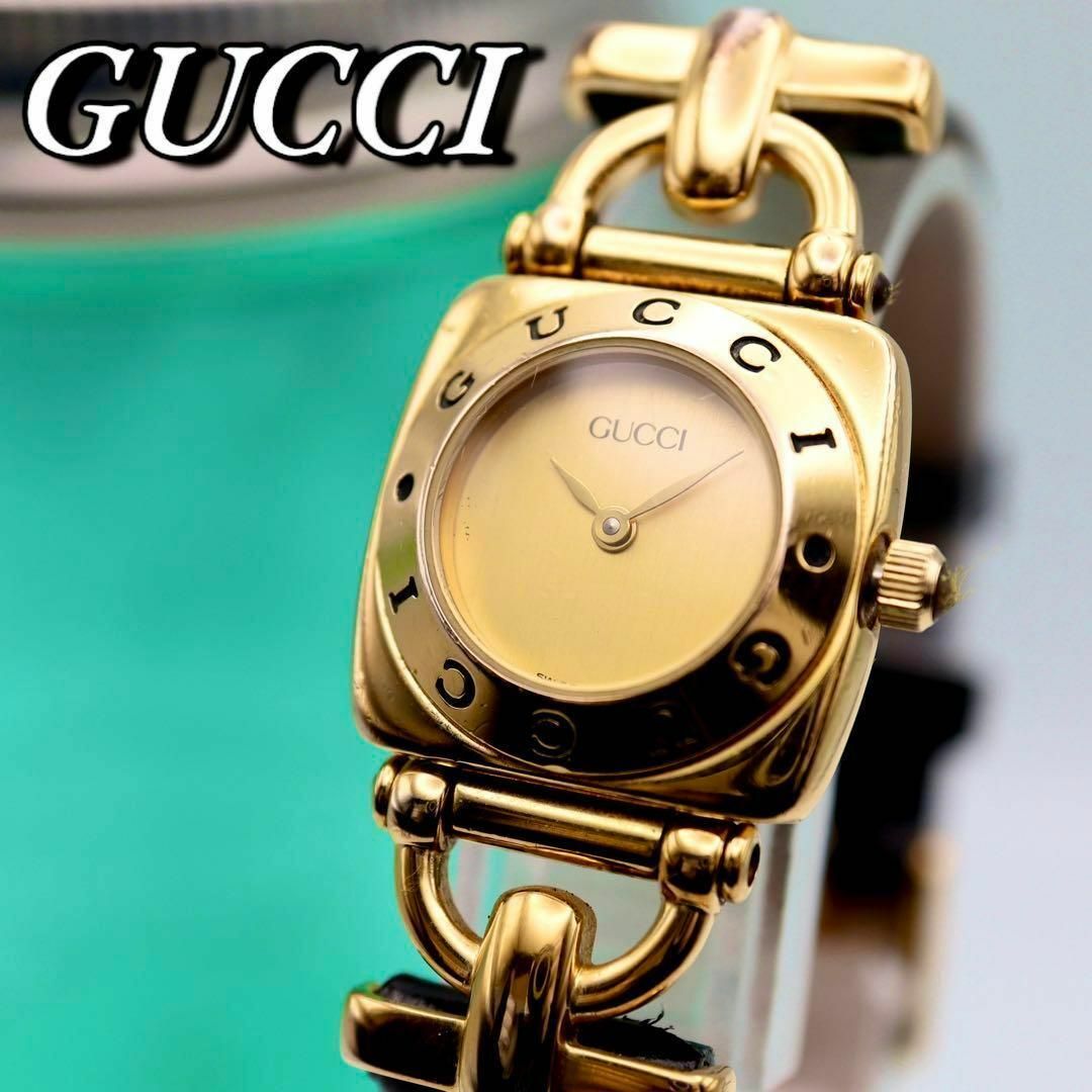 Gucci(グッチ)のGUCCI ゴールド クォーツ レディース腕時計 454 レディースのファッション小物(腕時計)の商品写真