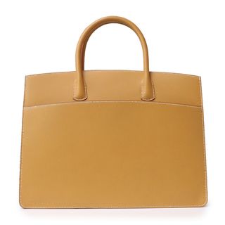 エルメス(Hermes)のエルメス ホワイトバス GM ハンドバッグ  ヴァッシュ レザー ナチュラル ベージュ 茶 □D刻印 シルバー金具 HERMES（美品）(ハンドバッグ)