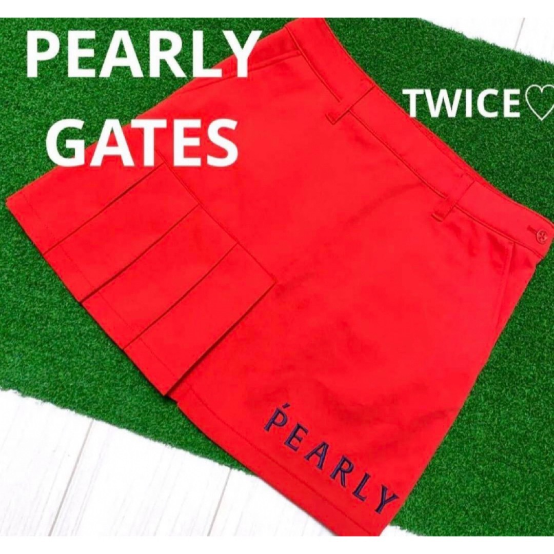 PEARLY GATES(パーリーゲイツ)のパーリーゲイツ　TWICE プリーツスカート　ゴルフウェア スポーツ/アウトドアのゴルフ(ウエア)の商品写真