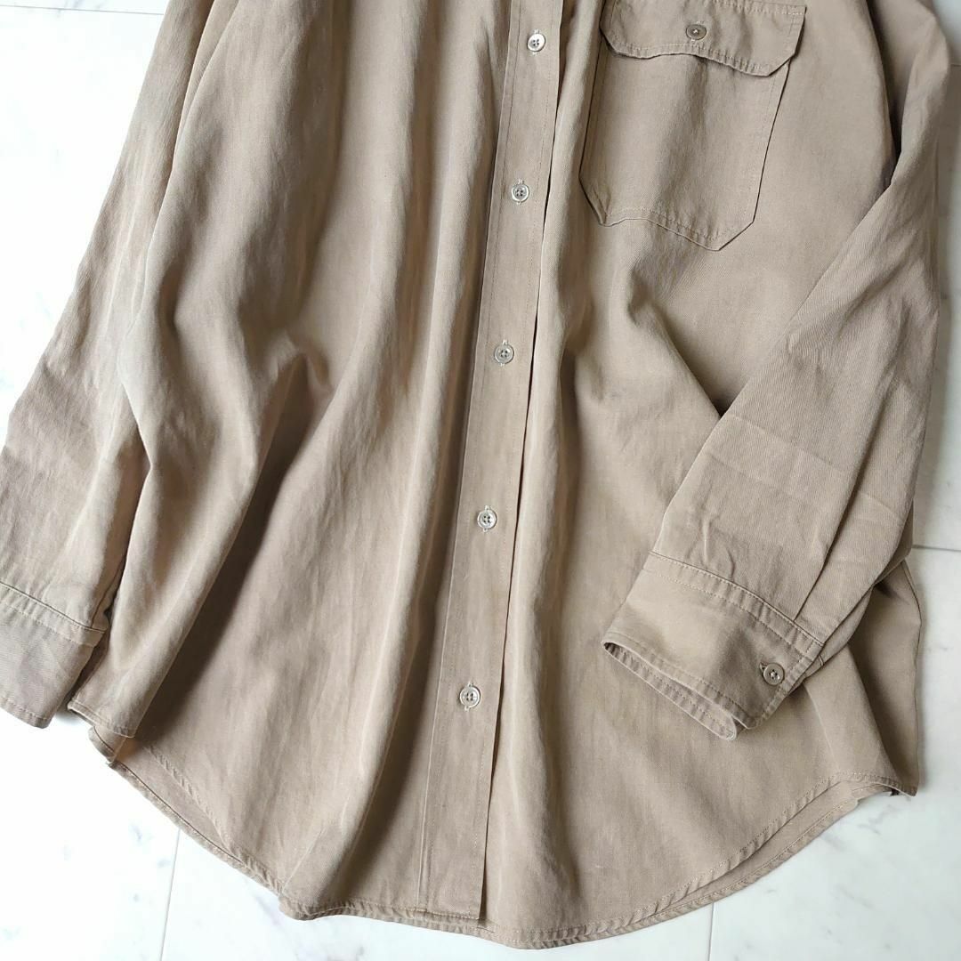 Plage(プラージュ)のPlage プラージュ 21SS 製品洗い コットン混 ロング シャツ ゆったり レディースのトップス(シャツ/ブラウス(長袖/七分))の商品写真