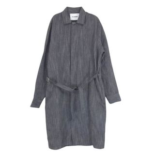 Jil Sander - JIL SANDER ジルサンダー JSMP742531 イタリア製 リネン混 ステンカラー コート グレー系 39【美品】【中古】