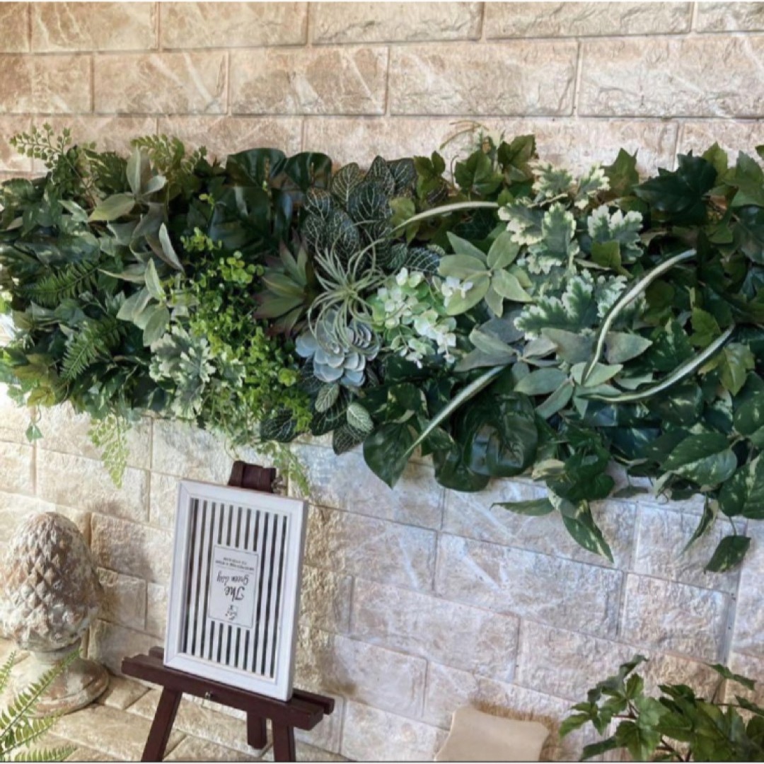 光触媒　人工観葉植物　ウォールグリーン　フェイクグリーン　壁掛け851591 スマホ/家電/カメラのスマホアクセサリー(その他)の商品写真