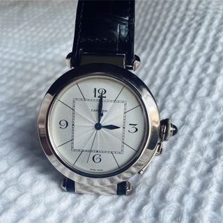 Cartier - カルティエ Cartier パシャ18K WG 42mm Dバックル メンズ