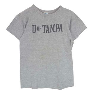 チャンピオン(Champion)のChampion チャンピオン Vintage ヴィンテージ 70s バータグ中期 U OF TAMPA 霜降り 半袖 クルーネック Tシャツ グレー系 L【中古】(シャツ)