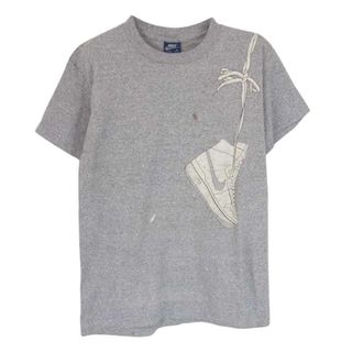 ナイキ(NIKE)のNIKE ナイキ Vintage ヴィンテージ 80s 紺色タグ air ship エアシップ 肩掛け プリント 半袖 Tシャツ グレー系 M【中古】(シャツ)