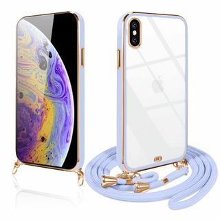 【サイズ:iPhoneXS/X_色:紫】iPhone XS ケース クリア ショ(その他)