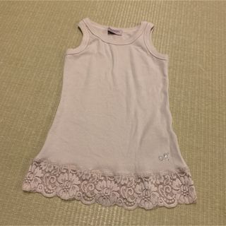 モナリザ(MONNALISA)の女の子用110タンクトップ【MONNALISA】薄ピンクレース(Tシャツ/カットソー)