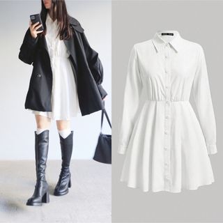 シーイン(SHEIN)のSHEIN シャツワンピース(ひざ丈ワンピース)