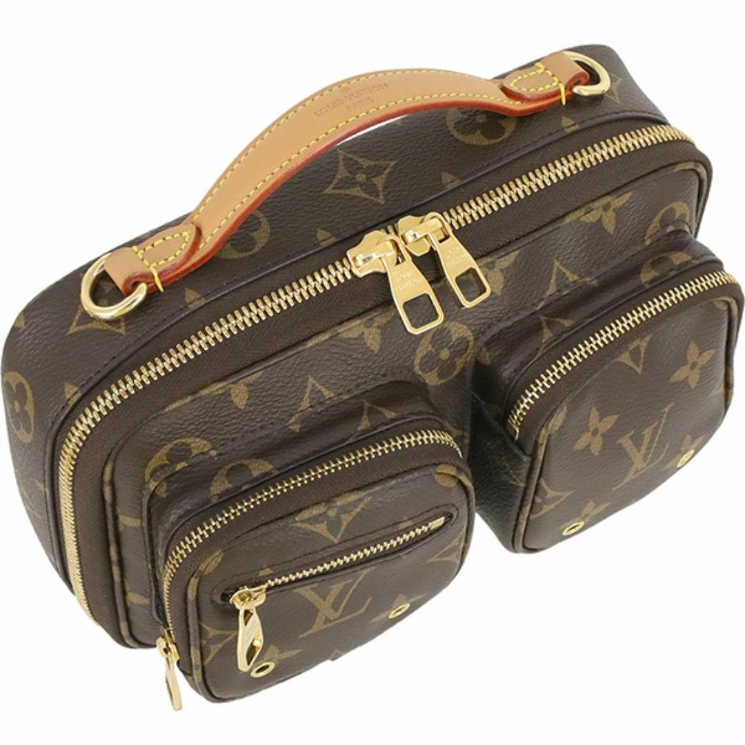 LOUIS VUITTON(ルイヴィトン)のルイヴィトン ユーティリティ クロスボディ ショルダーバッグ モノグイラム レザー ブラウン ベージュ ゴールド レディース 新品同様 9338 レディースのバッグ(ショルダーバッグ)の商品写真