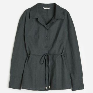 エイチアンドエム(H&M)のリネンブレンドユーティリティシャツ(シャツ/ブラウス(長袖/七分))