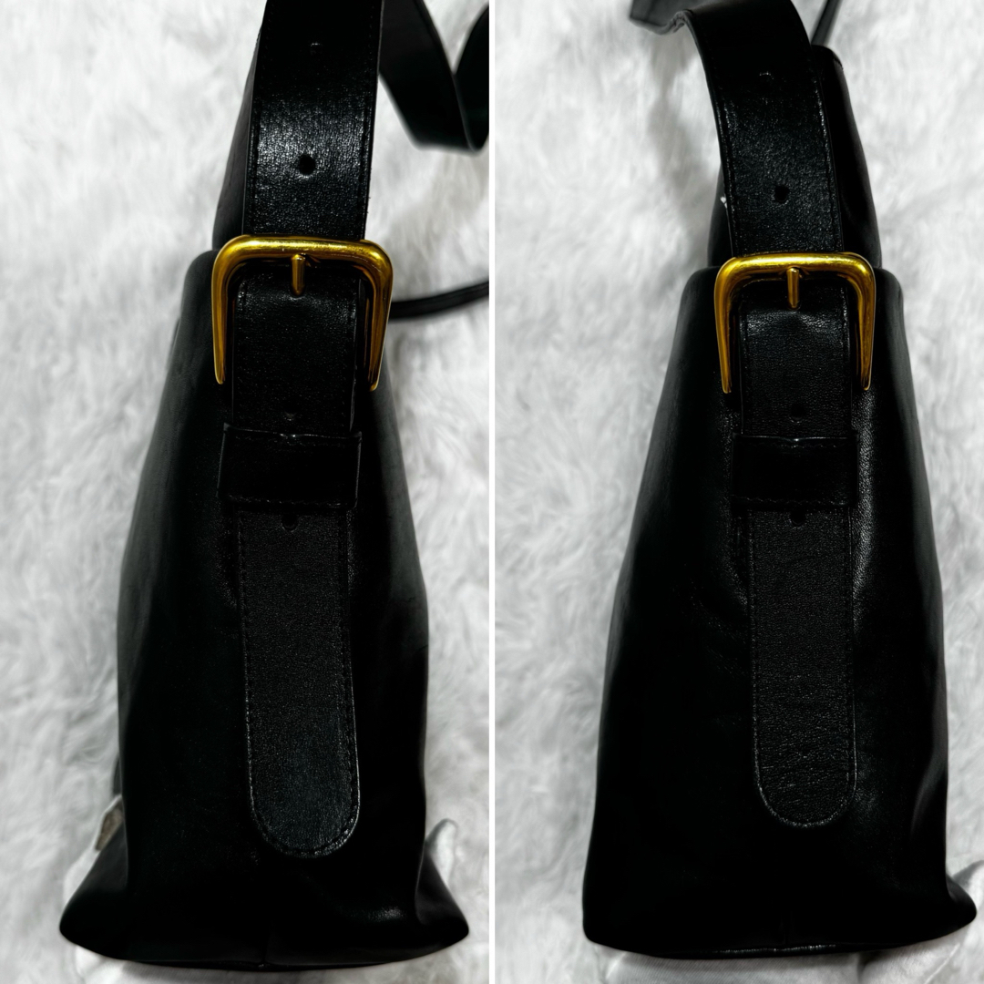 美品✨HIROFU ヒロフ　ロゴ型押し　ショルダーバッグ レディースのバッグ(ショルダーバッグ)の商品写真