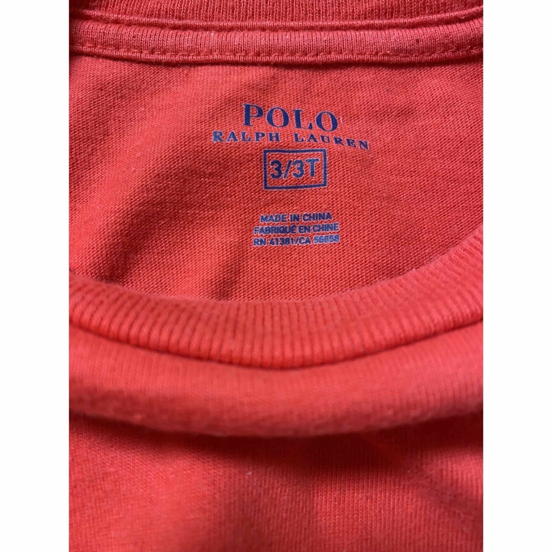 POLO RALPH LAUREN(ポロラルフローレン)のポロラルフローレン ポロ ラルフローレン  Tシャツ 半袖 キッズ 赤 3T キッズ/ベビー/マタニティのキッズ服女の子用(90cm~)(Tシャツ/カットソー)の商品写真