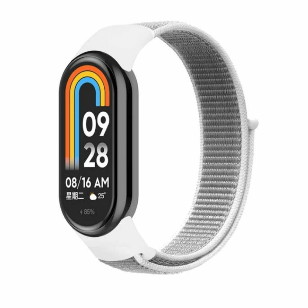 Xiaomi Smart Band8 ベルト バンド ナイロン ループ ホワイト スマホ/家電/カメラのスマホアクセサリー(モバイルケース/カバー)の商品写真