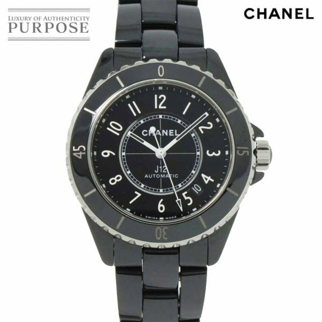 CHANEL(シャネル)のシャネル CHANEL J12 38mm H5697 メンズ 腕時計 デイト ブラック セラミック 裏スケルトン 自動巻き ウォッチ VLP 90233129 メンズの時計(腕時計(アナログ))の商品写真