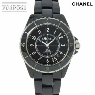 シャネル(CHANEL)のシャネル CHANEL J12 38mm H5697 メンズ 腕時計 デイト ブラック セラミック 裏スケルトン 自動巻き ウォッチ VLP 90233129(腕時計(アナログ))