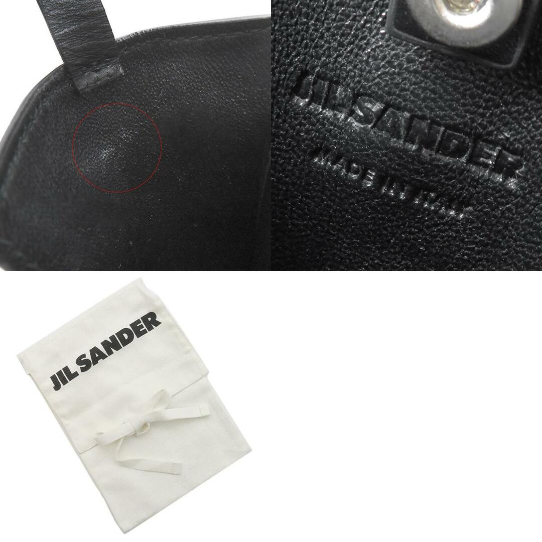 Jil Sander(ジルサンダー)のジルサンダー Jil Sander ショルダーバッグ タングル フォンケース レザー ブラック シルバー金具 黒 ネックホルダー  【保存袋】【中古】 レディースのバッグ(ショルダーバッグ)の商品写真