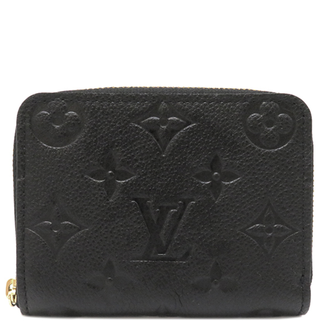 LOUIS VUITTON(ルイヴィトン)のルイヴィトン LOUIS VUITTON コインケース ジッピー コインパース モノグラムアンプラント ノワール ゴールド金具 黒 ラウンドファスナー  M60574 RFID 【保存袋】【中古】 レディースのファッション小物(コインケース)の商品写真