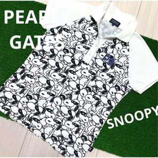 パーリーゲイツ(PEARLY GATES)のパーリーゲイツ　SNOOPY  半袖ポロシャツ　総柄　ゴルフウェア(ウエア)