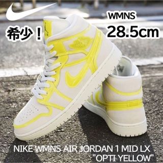 Jordan Brand（NIKE） - 【新品】ナイキ ウィメンズ エアジョーダン1 ミッド "オプティイエロー"