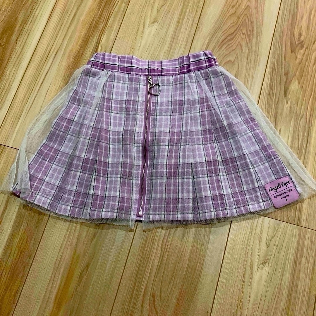 キッズ　チェック柄スカート キッズ/ベビー/マタニティのキッズ服女の子用(90cm~)(スカート)の商品写真