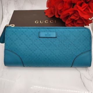 グッチ(Gucci)の【希少】 GUCCI グッチ ディアマンテ L字ファスナー 長財布 財布 ブルー(財布)