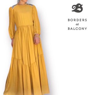 BORDERS at BALCONY - 【美品】BORDERS at BALCONY ティアード ロングワンピ シルク