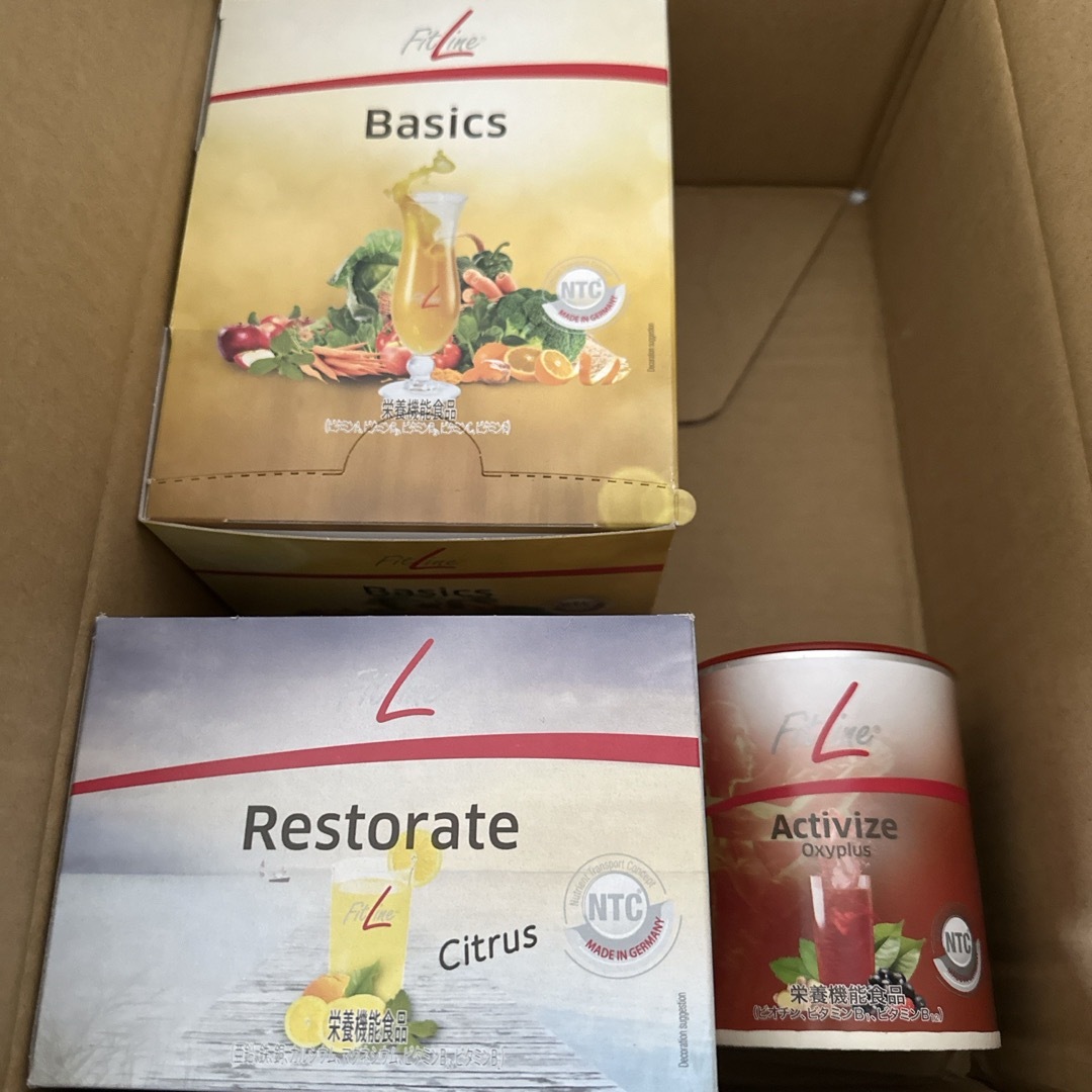 FitLine Basics Restorate Activize 3点セット 食品/飲料/酒の健康食品(その他)の商品写真