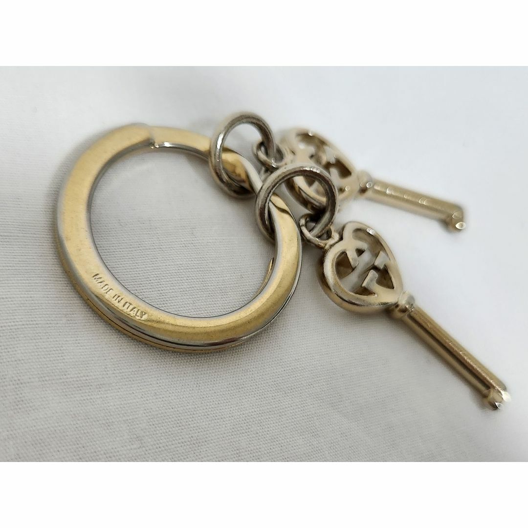GUCCI - 正規レア グッチ ハートGG 2連カデナ キーホルダー GUCCI - 正規レア グッチ ハートGG 2連カデナ キーホルダー
