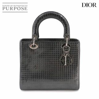 クリスチャンディオール(Christian Dior)のクリスチャン ディオール Chiristian Dior マイクロカナージュ レディディオール ミディアム ハンド バッグ エナメル VLP 90230570(ハンドバッグ)