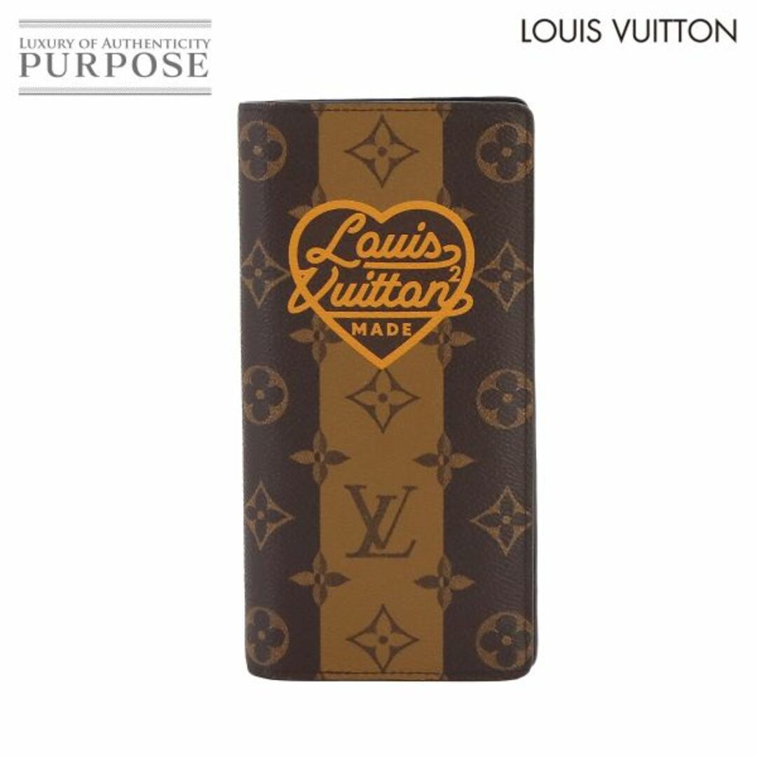 LOUIS VUITTON(ルイヴィトン)のルイ ヴィトン LOUIS VUITTON モノグラム ストライプ LVスクエアード ポルトフォイユ ブラザ 二つ折り 長財布 M81008 VLP 90230597 メンズのファッション小物(長財布)の商品写真