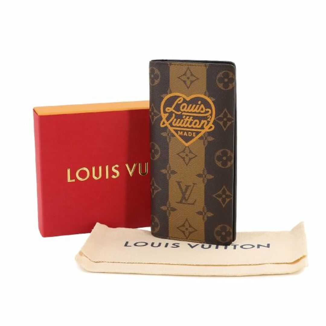 LOUIS VUITTON(ルイヴィトン)のルイ ヴィトン LOUIS VUITTON モノグラム ストライプ LVスクエアード ポルトフォイユ ブラザ 二つ折り 長財布 M81008 VLP 90230597 メンズのファッション小物(長財布)の商品写真