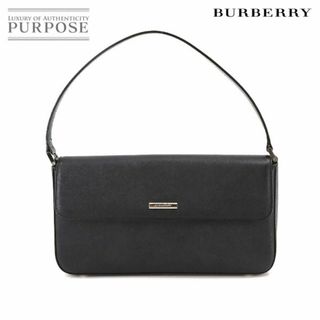 バーバリー(BURBERRY)の新品同様 バーバリー BURBERRY ワンショルダー バッグ レザー ブラック シルバー 金具 VLP 90230654(ショルダーバッグ)