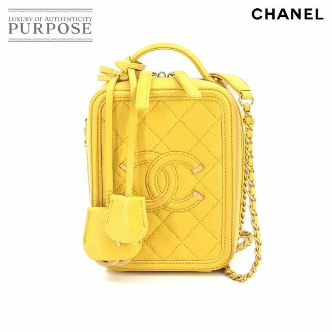 CHANEL(シャネル)の未使用 展示品 シャネル CHANEL CCフィリグリー バニティ ショルダー バッグ キャビアスキンレザー イエロー AS0988 VLP 90231815 レディースのバッグ(ショルダーバッグ)の商品写真