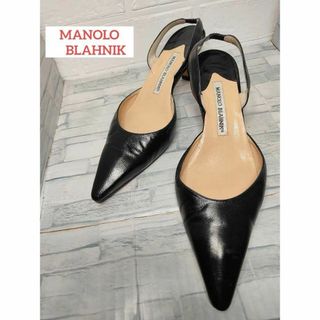 MANOLO BLAHNIK  マノロブラニク　ブラック　ミュール　パンプス(ハイヒール/パンプス)