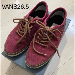 ヴァンズ(VANS)のVANS vans バンズ　スエード　シューズ　靴　スニーカー　赤　26.5cm(スニーカー)