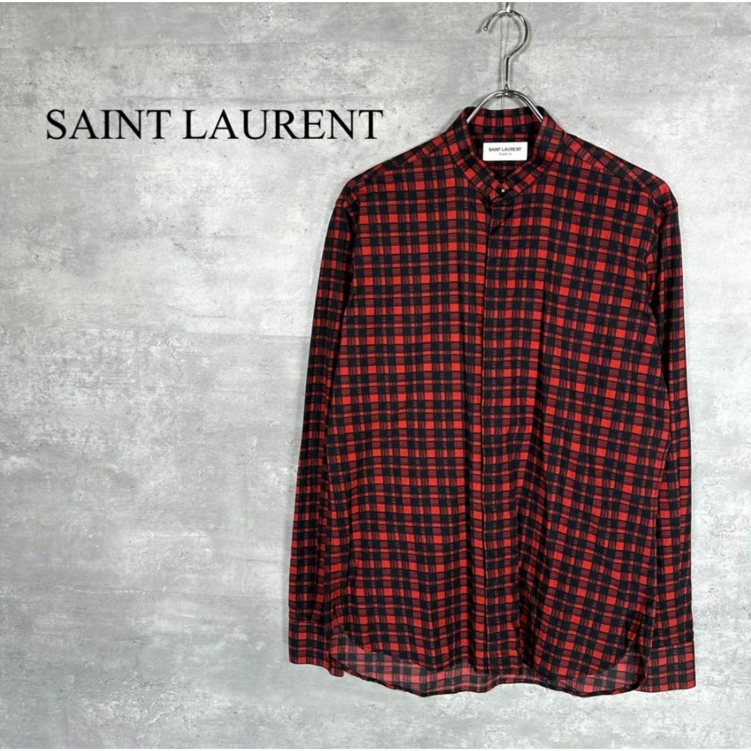 Yves Saint Laurent(イヴサンローラン)の『SAINT LAURENT』サンローラン (37) チェックシャツ メンズのトップス(シャツ)の商品写真