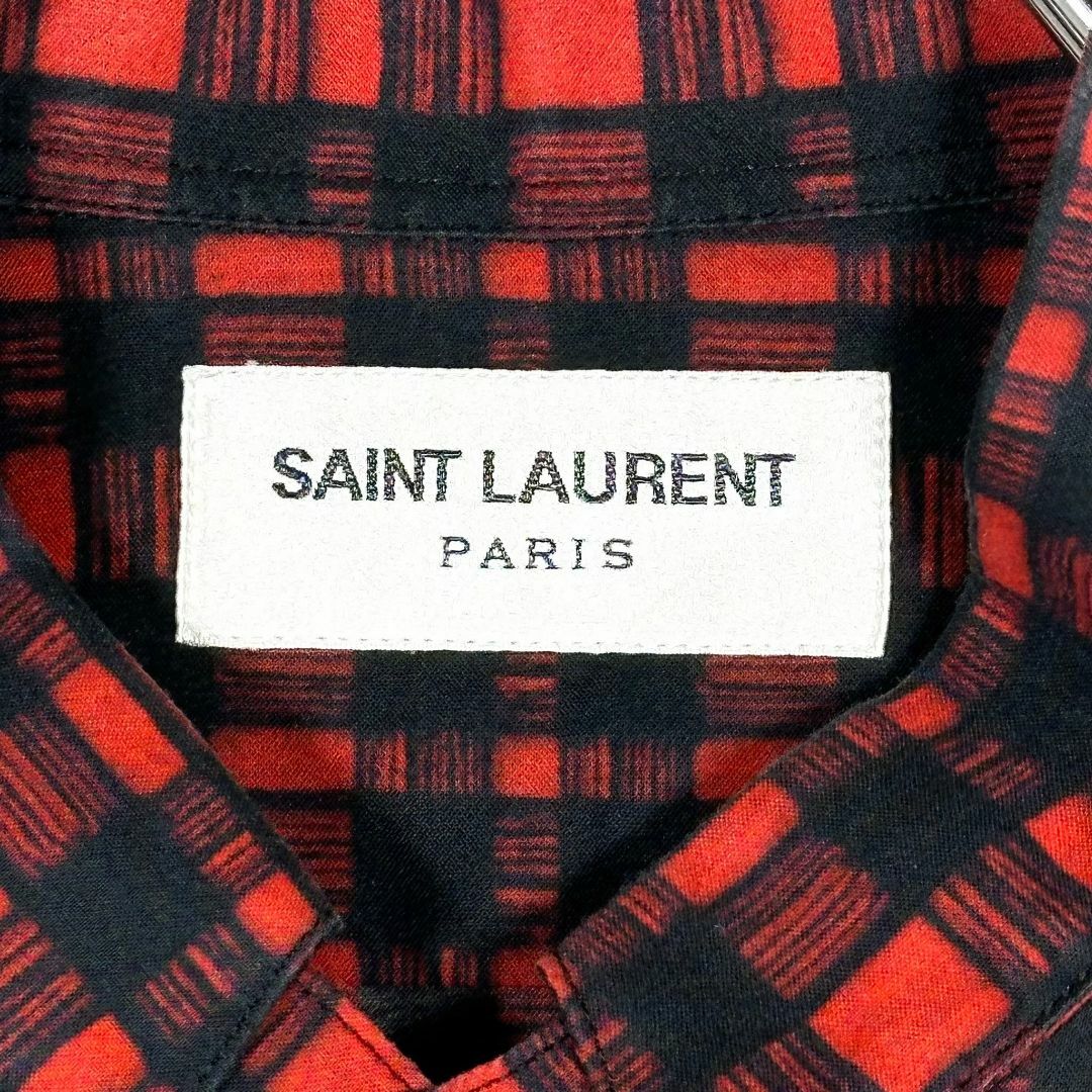 Yves Saint Laurent(イヴサンローラン)の『SAINT LAURENT』サンローラン (37) チェックシャツ メンズのトップス(シャツ)の商品写真