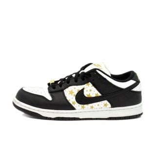 ナイキ(NIKE)のナイキ NIKE × シュプリーム Supreme ■ 【 SB DUNK LOW OG QS Gold Stars White Black DH3228 102 】 SB ダンク ロー ゴールド スター ホワイト ブラック スニーカー　w17696(スニーカー)