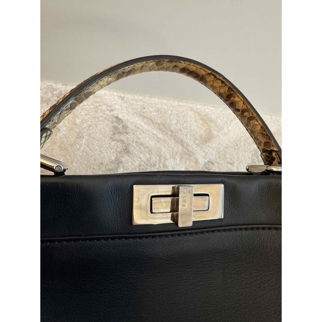 FENDI(フェンディ)のフェンディ/ピーカブー レギュラー モンスターアイ パイソン レディースのバッグ(ハンドバッグ)の商品写真