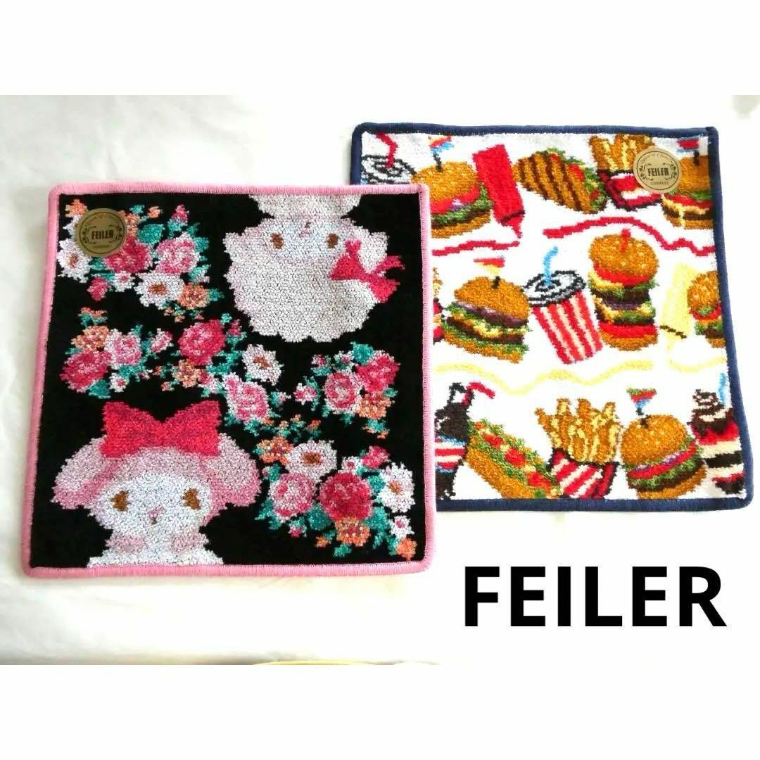 FEILER(フェイラー)の💞フェイラー💞マイメロ＆バーガーショップ　ハンカチ２枚　新品 レディースのファッション小物(ハンカチ)の商品写真