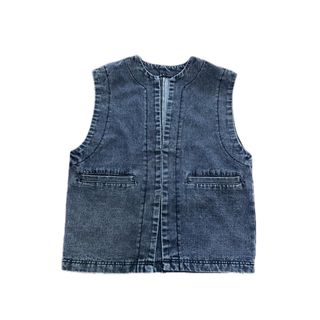 【Cara】chemical wash denim vest デニムベスト(ベスト/ジレ)