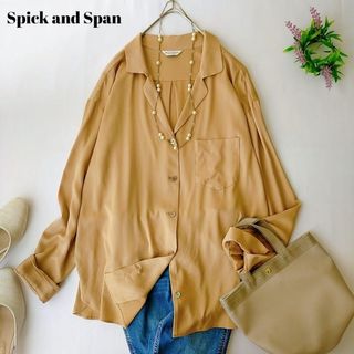 スピックアンドスパン(Spick & Span)のスピックアンドスパン　長袖シャツ　とろみシャツ　ブラウス　ゆったり　日本製　羽織(シャツ/ブラウス(長袖/七分))