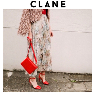 CLANE - 定価2.8万　クラネ　ピオニー　フラワープリーツ　スカート
