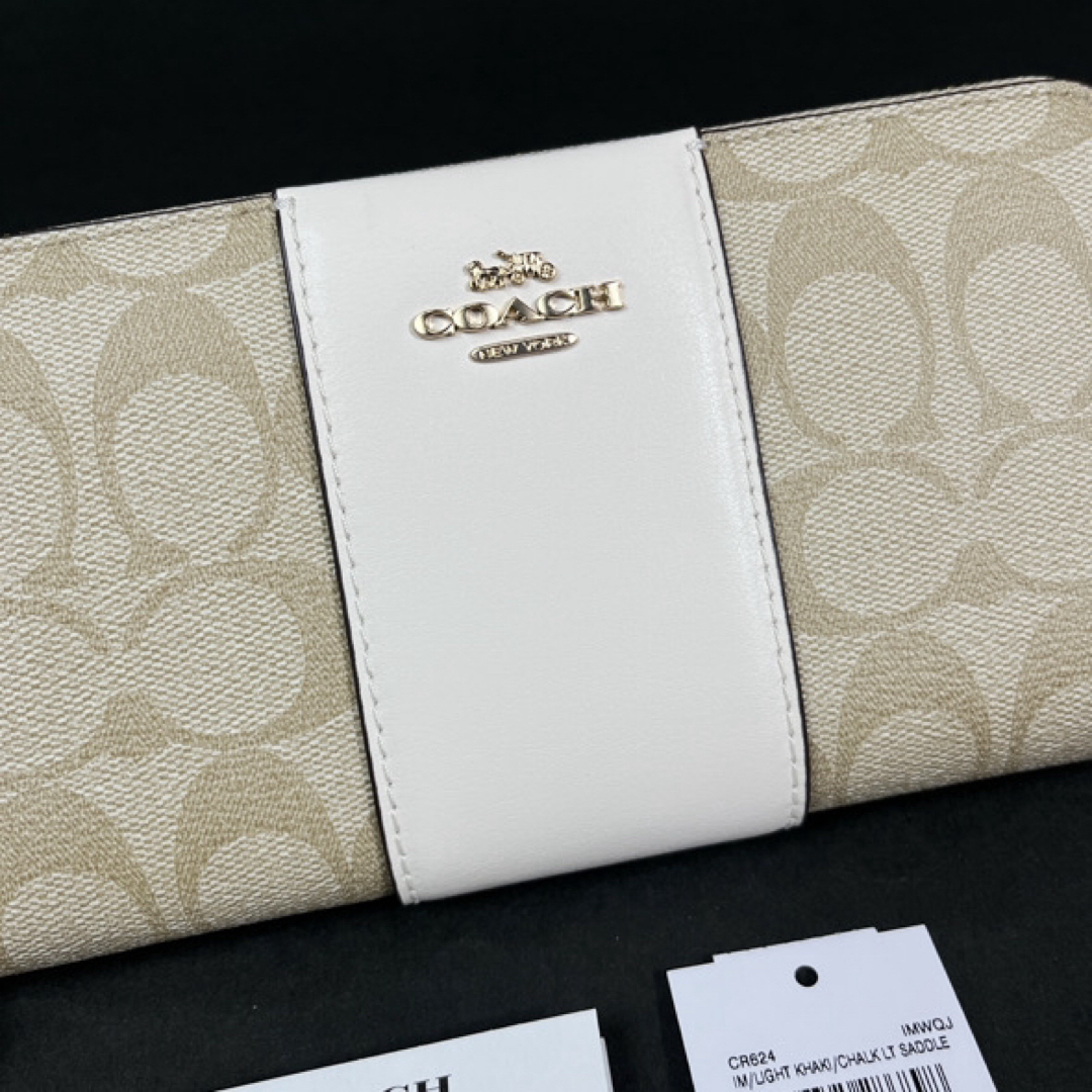 COACH(コーチ)のCOACH コーチ シグネチャー ストライプ 長財布 CR624 新品 レディースのファッション小物(財布)の商品写真