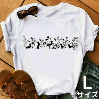 レディース Tシャツ 半袖 ダックス 大きいLサイズ カフェ トリミング ペット(Tシャツ(半袖/袖なし))