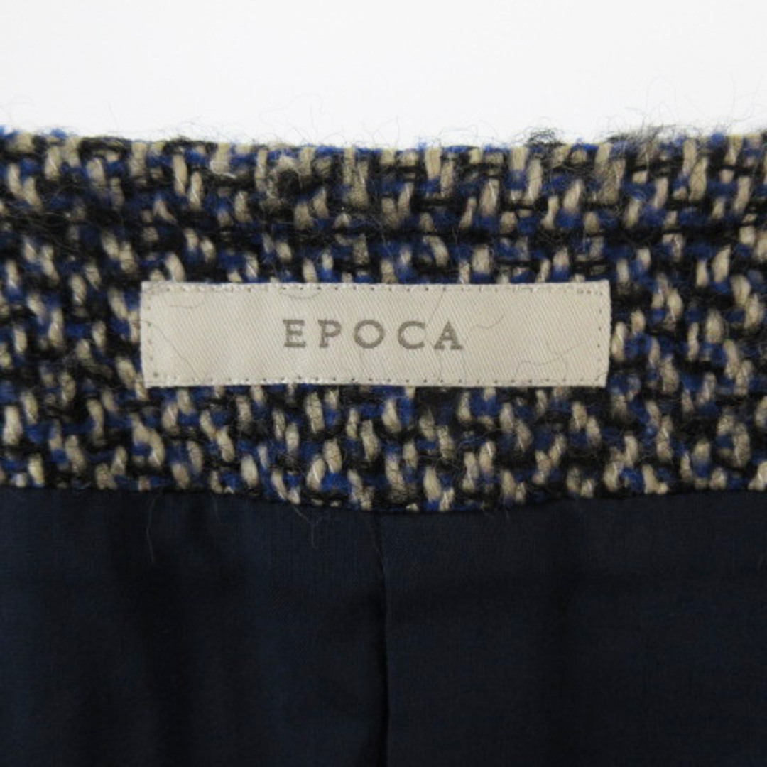 EPOCA(エポカ)のエポカ EPOCA ジャケット ノーカラー ジップアップ ツイード ウール 40 レディースのジャケット/アウター(その他)の商品写真