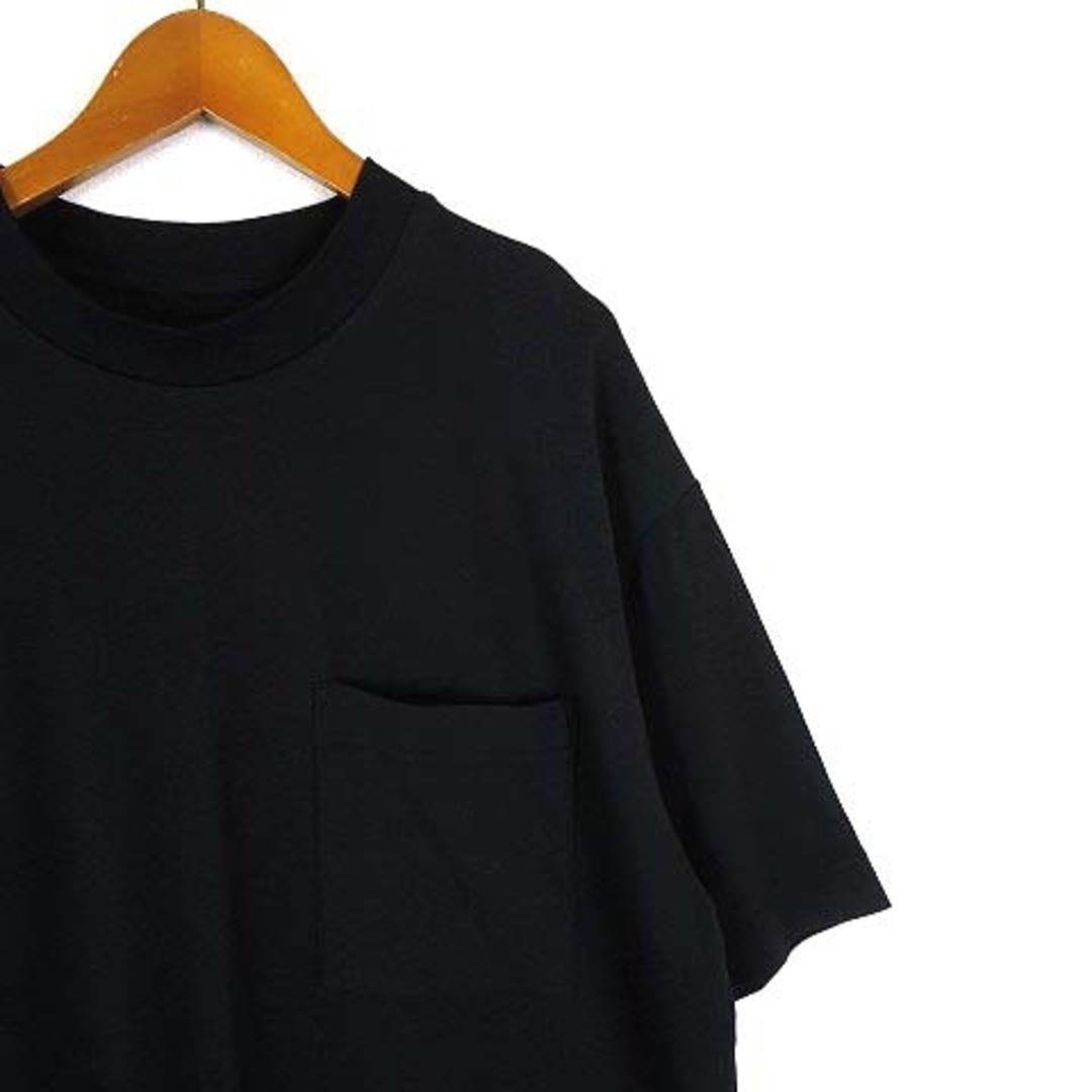 MUJI (無印良品)(ムジルシリョウヒン)の無印良品 Tシャツ ムラ糸 ビッグ ポケットT コットン 半袖 S-M 黒 メンズのトップス(Tシャツ/カットソー(半袖/袖なし))の商品写真