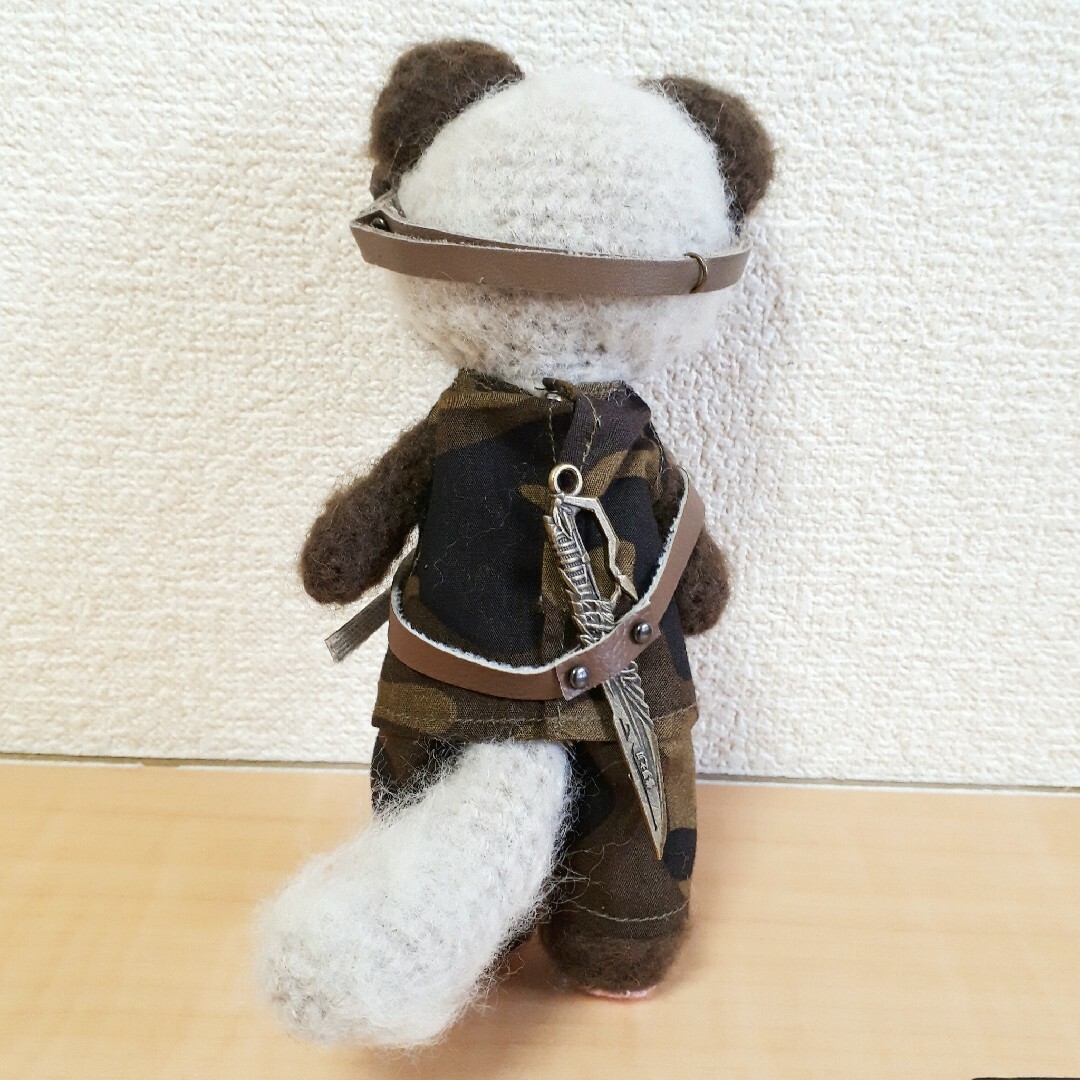 あみぐるみ たぬき ハンドメイド ハンドメイドのぬいぐるみ/人形(あみぐるみ)の商品写真